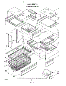05 - Liner parts for Whirlpool Refrigerator 4KFRF19MTW00 from AppliancePartsPros.com