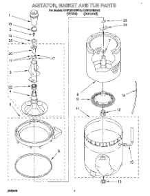 06 - Agitator, Basket And Tub parts for Kitchenaid Washer KAWE670BAL0 from AppliancePartsPros.com