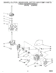 04 - Brake, Clutch, Gearcase, Motor And Pump parts for Kitchenaid Washer KAWE742BAL0 from AppliancePartsPros.com