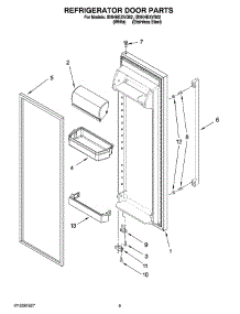 06 - Refrigerator Door Parts parts for Whirlpool Refrigerator ID5HHEXVS02 from AppliancePartsPros.com