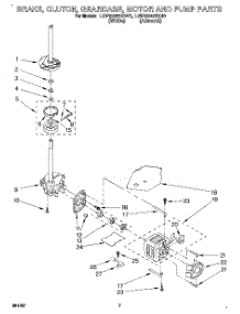 05 - Brake, Clutch, Gearcase, Motor & Pump parts for Whirlpool Washer LSP9245BW0 from AppliancePartsPros.com