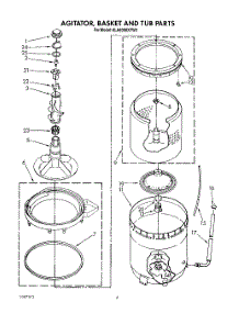 04 - Agitator, Basket And Tub parts for Whirlpool Washer 6LA6300XYW0 from AppliancePartsPros.com