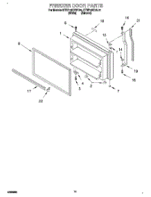 06 - Freezer Door, Lit / Optional parts for Kitchenaid Refrigerator KTRP18KDAL01 from AppliancePartsPros.com
