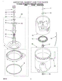 03 - Agitator, Basket And Tub parts for Whirlpool Washer 8LSP6244BW0 from AppliancePartsPros.com