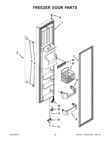 07 - Freezer Door Parts parts for Whirlpool Refrigerator ID3CHEXVQ00 from AppliancePartsPros.com