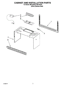 06 - Cabinet And Installation Parts parts for Whirlpool Microwave IMH16XSQ0 from AppliancePartsPros.com