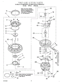 03 - Pump And Motor parts for Kitchenaid Dishwasher KUDM24SEBL0 from AppliancePartsPros.com