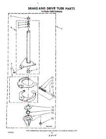 11 - Brake And Drive Tube parts for Kitchenaid Washer KAWE764WWH0 from AppliancePartsPros.com