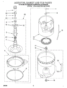 04 - Agitator, Basket And Tub parts for Whirlpool Washer 8LSP8245AN0 from AppliancePartsPros.com
