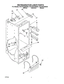 02 - Refrigerator Liner parts for Whirlpool Refrigerator ED27DQXBN00 from AppliancePartsPros.com
