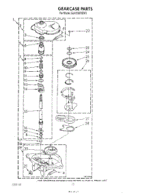 10 - Gearcase parts for Whirlpool Washer GLA5580XSM3 from AppliancePartsPros.com