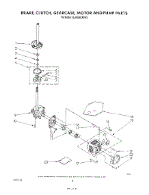 06 - Brake, Clutch, Gearcase, Motor And Pump parts for Whirlpool Washer GLA5580XSN3 from AppliancePartsPros.com