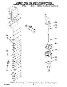 05 - Motor And Ice Container Parts parts for Maytag Refrigerator MSD2269KEB01 from AppliancePartsPros.com