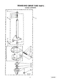 09 - Brake And Drive Tube parts for Whirlpool Washer LA9480XWG0 from AppliancePartsPros.com