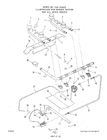 03 - Burner parts for Whirlpool Range 1413W1A from AppliancePartsPros.com