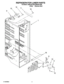 02 - Refrigerator Liner Parts parts for Whirlpool Refrigerator ID5HHEXTQ00 from AppliancePartsPros.com