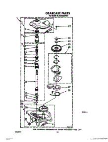10 - Gearcase parts for Whirlpool Washer 6LA5400XWN0 from AppliancePartsPros.com