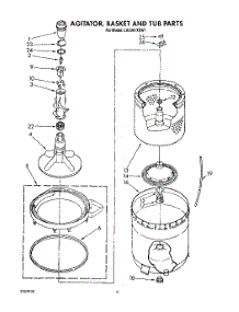 05 - Agitator, Basket And Tub parts for Whirlpool Washer LA5381XXM1 from AppliancePartsPros.com