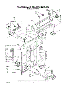 03 - Controls And Rear Panel parts for Whirlpool Washer LA5460XTM1 from AppliancePartsPros.com