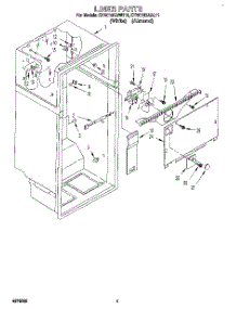 02 - Liner parts for Kitchenaid Refrigerator KTRC18KAWH11 from AppliancePartsPros.com