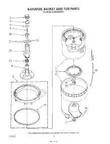 04 - Agitator, Basket And Tub parts for Whirlpool Washer GLA5580XSN3 from AppliancePartsPros.com