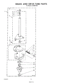 11 - Brake And Drive Tube parts for Whirlpool Washer LC4900XTW0 from AppliancePartsPros.com