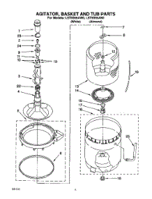 04 - Agitator, Basket And Tub parts for Whirlpool Washer LST9355AN0 from AppliancePartsPros.com