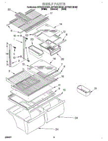 05 - Shelf, Lit / Optional parts for Whirlpool Refrigerator 8ET20ZKXDW01 from AppliancePartsPros.com