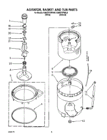 06 - Agitator, Basket, And Tub parts for Kitchenaid Washer KAWE767WAL0 from AppliancePartsPros.com