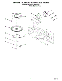 05 - Magnetron And Turntable Parts parts for Whirlpool Microwave IMH15XRS1 from AppliancePartsPros.com