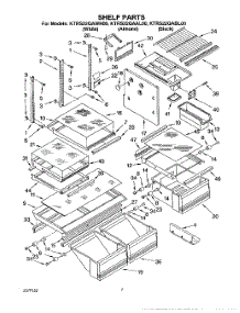 05 - Shelf, Lit / Optional parts for Kitchenaid Refrigerator KTRS22QABL00 from AppliancePartsPros.com