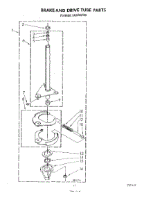 09 - Brake And Drive Tube parts for Whirlpool Washer LA5578XTN0 from AppliancePartsPros.com