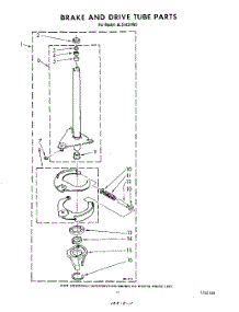 09 - Brake And Drive Tube parts for Whirlpool Washer AL5143VL0 from AppliancePartsPros.com