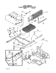 06 - Unit parts for Kitchenaid Refrigerator KTRC20KXWH20 from AppliancePartsPros.com