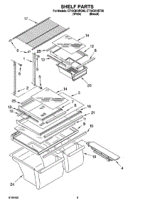 05 - Shelf Parts, Optional Parts parts for Whirlpool Refrigerator CT18GKXRT00 from AppliancePartsPros.com