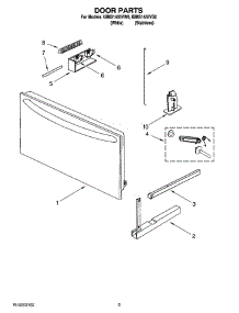 03 - Door Parts parts for Whirlpool Microwave IBMS1455VS0 from AppliancePartsPros.com
