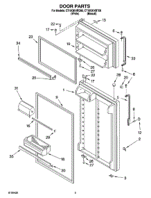 02 - Door Parts parts for Whirlpool Refrigerator CT18GKXRT00 from AppliancePartsPros.com