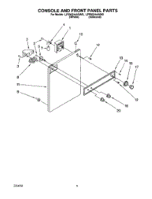 02 - Console And Front Panel parts for Whirlpool Washer LPR6244AN0 from AppliancePartsPros.com