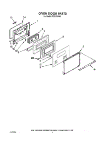 06 - Oven Door parts for Whirlpool Range FES370VX0 from AppliancePartsPros.com
