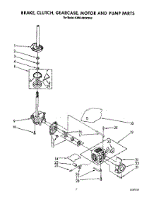 05 - Brake, Clutch, Gearcase, Motor & Pump parts for Kitchenaid Washer KAWL400WWH0 from AppliancePartsPros.com