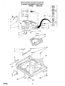 07 - Machine Base parts for Kitchenaid Washer KAWE770BWH0 from AppliancePartsPros.com