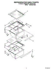 03 - Refrigerator Shelf Parts parts for Whirlpool Refrigerator ID5HHEXVS02 from AppliancePartsPros.com
