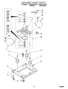08 - Machine Base parts for Whirlpool Washer LPR6244AW0 from AppliancePartsPros.com