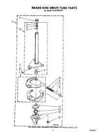 10 - Brake And Drive Tube parts for Whirlpool Washer 4LA9300XTG1 from AppliancePartsPros.com