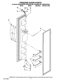 07 - Freezer Door Parts parts for Maytag Refrigerator MSD2258KGW01 from AppliancePartsPros.com