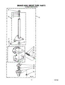 10 - Brake And Drive Tube parts for Kitchenaid Washer KAWE764WWH2 from AppliancePartsPros.com