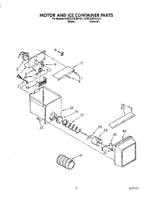 05 - Motor And Ice Container parts for Kitchenaid Refrigerator KSRC25DAAL01 from AppliancePartsPros.com