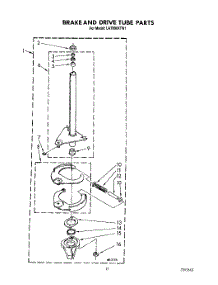 10 - Brake And Drive Tube parts for Whirlpool Washer LA7000XTM1 from AppliancePartsPros.com