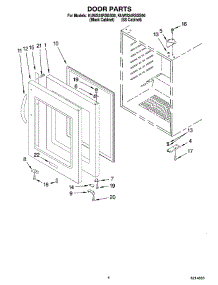 03 - Door Parts parts for Kitchenaid Wine Cooler KUWS24RSBS00 from AppliancePartsPros.com