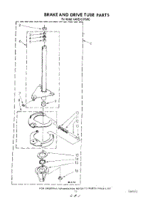 11 - Brake And Drive Tube parts for Kitchenaid Washer KAWE450VWH0 from AppliancePartsPros.com